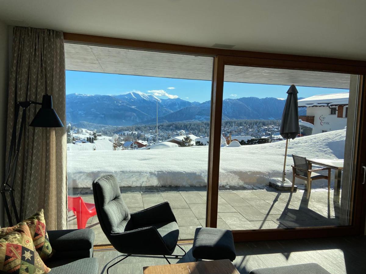 Casa Admisa, Spektakulaere Aussicht, Ski In And Out, Hochwertige Einrichtung, Valserstein Und Eiche Flims Exterior foto